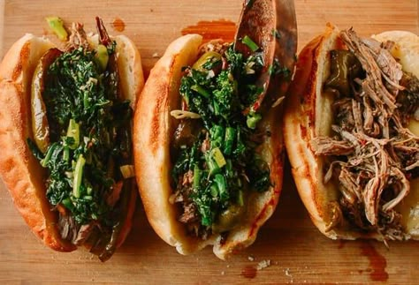 Philly Italian Pork Sandwich (DiNic's Copycat Recipe) Italian Pork And Broccoli Rabe Sandwich, Italian Pork Sandwich, Pork Sandwich Recipes, Roast Pork Sandwich, Rabbit Recipes, Italian Rolls, Italian Pork, Grill Food, Work Food