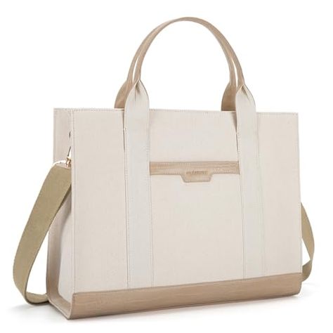 Missnine Tote Bag Canvas Laptop Bag 15.6 inch Briefcase for Women Large Capacity Handbag for Office, College, Travel (Croc-embossed Light Khaki) Check more at https://animetee.com/product/missnine-tote-bag-canvas-laptop-bag-15-6-inch-briefcase-for-women-large-capacity-handbag-for-office-college-travel-croc-embossed-light-khaki/ Briefcase For Women, Canvas Laptop Bag, Briefcase Women, Laptop Tote Bag, Business Backpack, Office Worker, Laptop Tote, Student Office, College Bags