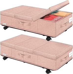 Rolling Underbed Storage, Storage With Wheels, Shoe Storage Bins, Under Bed Storage Bins, Under Bed Shoe Storage, Storage Bins Organization, Underbed Storage, Lid Organizer, Under Bed