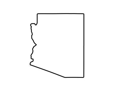 Arizona Outline Tattoo, Arizona State Outline, Outline Stencil, Us State Map, Illustration Clip Art, Maputo, State Outline, Arizona State, State Map