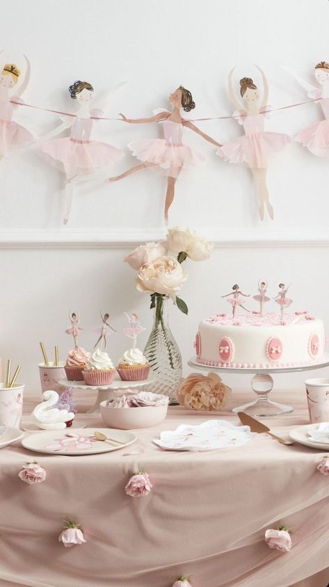 Ballet Third Birthday, Ballerina 1st Birthday Party Ideas, Ballet Cake Ideas, Ballerina Cake Ideas, Ballet Birthday Cakes, Ballet Cake, Ballerina Party Decorations, Ballet Cakes, Ballerina Cupcakes