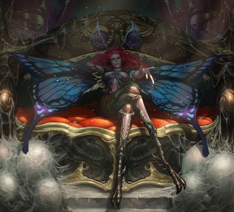 Insect Queen, JeongSeok Lee on ArtStation at https://www.artstation.com/artwork/1beQX Insect Queen, Fantasy Queen, Pix Art, Fantasy Races, Monster Art, Monster Girl, Fantasy Artwork, Art Google, Dark Fantasy Art