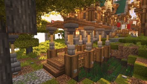 Minecraft Bridge, Minecraft Structures, Minecraft Interior Design, Bangunan Minecraft, Minecraft Pictures, Minecraft Cottage, Minecraft Castle, Minecraft Medieval, Cool Minecraft Houses