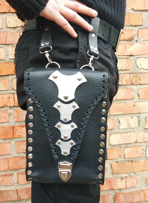 Belt Bag Leather, Leather Bum Bag, Waist Bag Leather, Leather Belt Pouch, Hip Pouch, Black Fanny Pack, Black Leather Vest, Leather Waist Bag, Motorcycle Bag