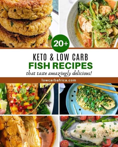 Low Carb Africa Low Carb Fish Recipes, Keto Fish Recipes, Easy Fish Dinners, Saag Recipe, Keto Fish, Low Carb Salmon, Homemade Cajun Seasoning, Tilapia Recipes, Low Carb Salad