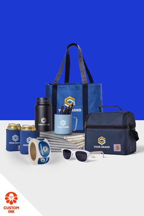 Merch Promotion Design, Promotional Products Ideas Creative, Giveaway Gift Ideas, Corporate Promotional Items, Promotional Items Marketing, Company Merch, Office Merchandise, Business Merch, Marketing Merchandise