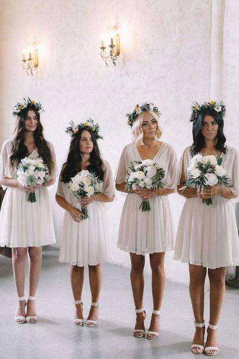 One Day Bridal, Ivory Bridesmaid Dresses, Dressed In White, Bridesmaid Dresses Under 100, White Bridesmaid, Simple Bridesmaid Dresses, White Bridesmaid Dresses, Cheap Bridesmaid, Cheap Bridesmaid Dresses