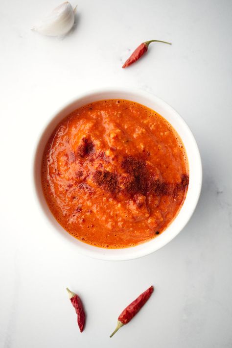 This simple roasted capsicum sauce has a rich, smoky flavour that is a great replacement for plain old tomato sauce. Capsicum Sauce, Roasted Capsicum Dip, Capsicum Masala Recipe, Roast Capsicum Salad, Preserve Capsicum, Roast Capsicum, Roasted Capsicum, Sherry Vinegar, Latest Recipe