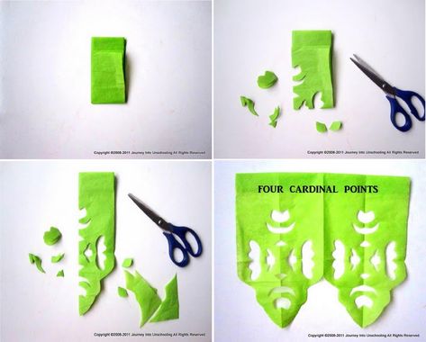 Tutorial que nos enseña a crear diferentes figuras recortando papel, ideal para ambientar fiestas de cumpleaños: Mexico Crafts, Baby Deco, Mexican Party Decorations, Mexican Fiesta Party, 20th Birthday Party, Fiesta Theme Party, Mexican Theme, Mexican Christmas, Fiesta Theme