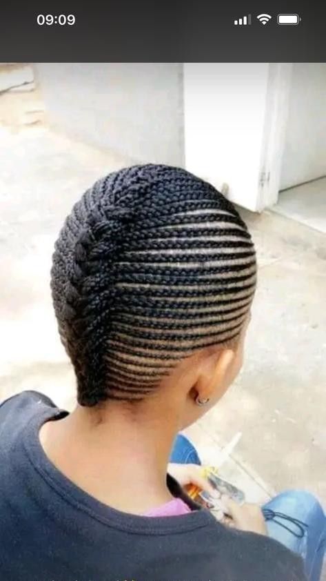 Cornrow Hairstyles For Black Women With Natural Hair, Moropotso Hairstyles, Cornrows Braids Natural Hair Short, Freehand Hairstyles South Africa, Mukule Hairstyles For Black Women, Plain Lines On Natural Hair, Patewo Hairstyles For Ladies, Alata Styles Hair, African Cornrows Natural Hair