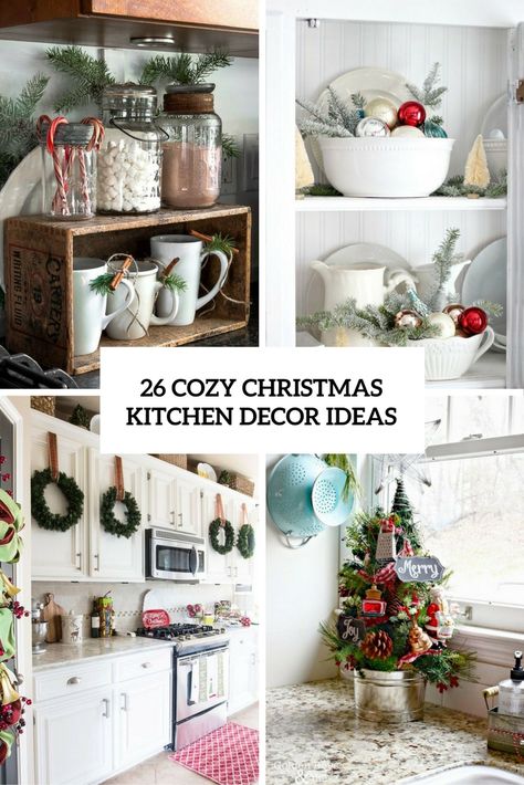 cozy christmas kitchen decor ideas cover Kitchens Decorated For Christmas, Christmas Island Decor Ideas, Christmas Kitchen Island Decor, Christmas Island Decor, Kitchen Island Christmas Decor Ideas, Cozy Christmas Kitchen, Christmas Kitchens, Christmas Kitchen Decor Ideas, Christmas Jello