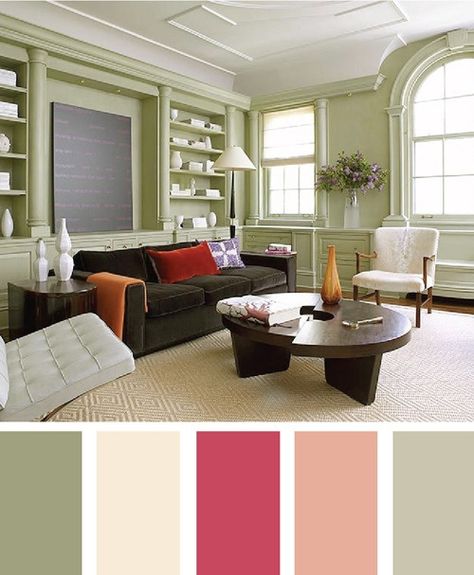 Living Room Color Schemes, Room Color Schemes, Room Paint Colors, Design Apartment, Paint Colors For Living Room, Pistachio Green, Living Room Colors, Living Room Paint, Design Case