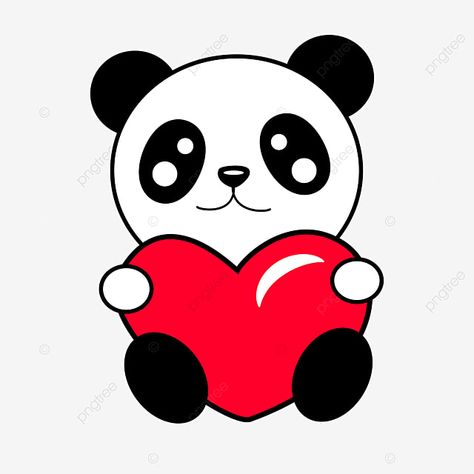 vector,ilustración,garabatear,dibujos animados,contorno,el día de san valentín,enamorado,día,panda,oso,participación,corazón,amor,clipart Ideas San Valentin, Valentine Cartoon, Cute Panda Cartoon, Panda Drawing, Holding Heart, Arte Do Kawaii, Cartoon Love Photo, Bear Drawing, Illustration Doodle