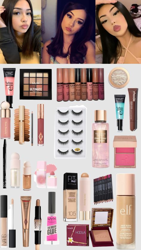 #latinas Latina Aesthetic Makeup, Latina Makeup Looks, Latina Makeup, Makeup Bag Essentials, Makeup List, Pretty Makeup Looks, Makeup Help, Easy Makeup Tutorial, Face Makeup Tips