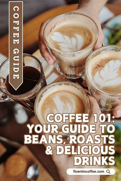 Curious about different kinds of coffee? This coffee guide explores popular coffee drinks, coffee trends, and coffee facts to get you started with barista basics. Coffee Trends, Kinds Of Coffee, Different Kinds Of Coffee, Types Of Coffee Beans, Types Of Coffee, Coffee Guide, Coffee Facts, Drinks Coffee, Delicious Drinks