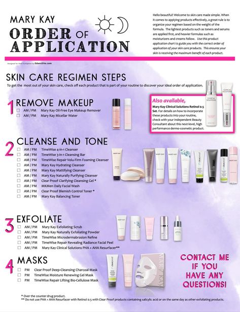 Skin Care Routine Steps Mary Kay, Mary Kay Winter Survival Kit, Mary Kay Sample Bags Ideas, Mary Kay Facial Party, Mary Kay Booking Scripts, Mary Kay Booking, Mary Kay Printables, Mary Kay Facial, Mary Kay Marketing