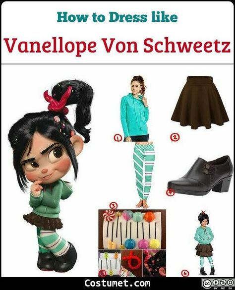 Penelope And Wreck It Ralph Costume, Vanelope Von Sweet Costume, Penelope Von Schweetz Costume, Penelope Wreck It Ralph Costume, Penelope Halloween Costume, Diy Venelope Von Schweetz Costume, Vaneloppe Von Schweetz Costume, Wreck It Ralph And Vanellope Costume, Penelope Von Schweetz