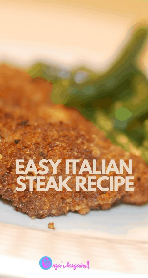 Italian Sirloin Steak Recipes, Ways To Use Round Steak, Italian Steak Sandwich Recipes, Italian Breaded Steak, Breaded Steak Recipe Italian, Recipe For Tenderized Round Steak, Thinly Sliced Bottom Round Steak, Sandwich Steak Recipes Dinners, Recipes With Top Round Steak