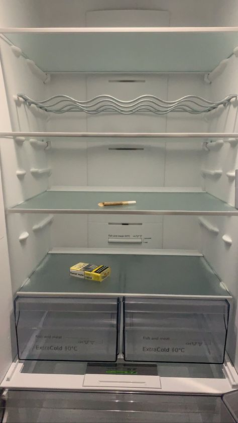 Ed Fridge, Empty Fridge, Healthy Fridge, Clean Fridge, Living Alone, Aesthetic Photos, Future Life, French Door Refrigerator, Aesthetic Pictures