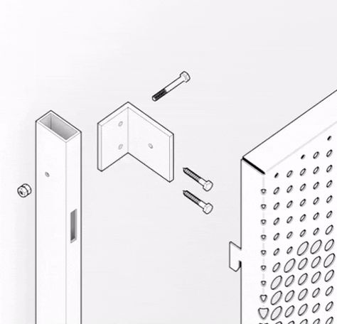 Perforated Facade Design, Perforated Metal Interior, Perforated Metal Cladding, Perforated Steel Facade, Perforated Facade Architecture, Perforated Metal Panel Design, Perforated Metal Facade Detail, Perforated Panel Facade, Metal Facade Detail