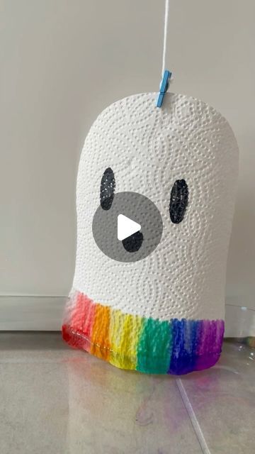 Maredyn on Instagram: "Rainbow Ghost🌈👻#diy #rainbow #ghost #experiment #craft #painting #halloween #satisfying #kidsactivities" Ghost Squeegee Art, Ghost Balloon Experiment, Ghost Art Kindergarten, Ghost Science Experiment, Ghost Kid Art, Halloween Experiments, Rainbow Ghost, Preschool Color Activities, Thema Halloween