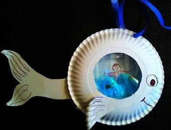 Jonah the Backward Prophet - NSUMC Children Faith Formation Whale Crafts, Paper Plate Craft, Children's Church Crafts, Jonah And The Whale, Bible Story Crafts, Sunday School Crafts For Kids, Bible School Crafts, Christian Crafts, Bible Crafts For Kids