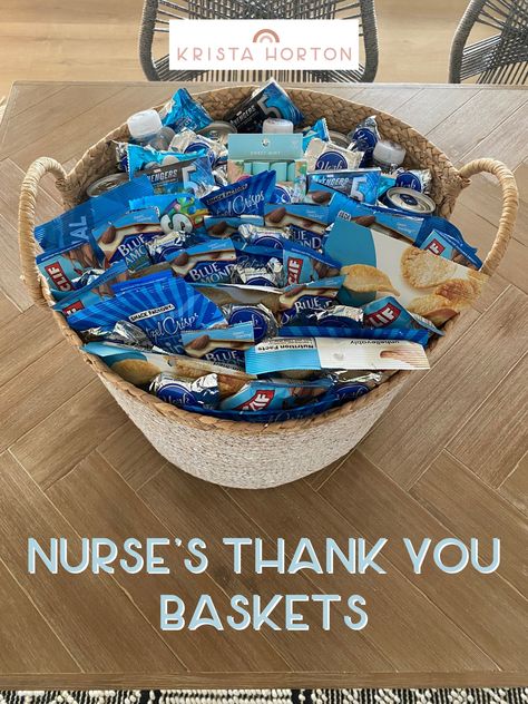 I saw a few people do these fun baskets to give to the nurses at the hospital and doctor’s office and it inspired me to do the same to show them my appreciation! See everything I put in them on the blog!
#giftbaskets #thankyougift #appreciationgift Labor Delivery Nurse Gift, Nurse Gift Baskets, Thank You Nurse Gifts, Thank You Baskets, Krista Horton, Delivery Nurse Gifts, Nurses Station, Doctors Office, Raffle Baskets