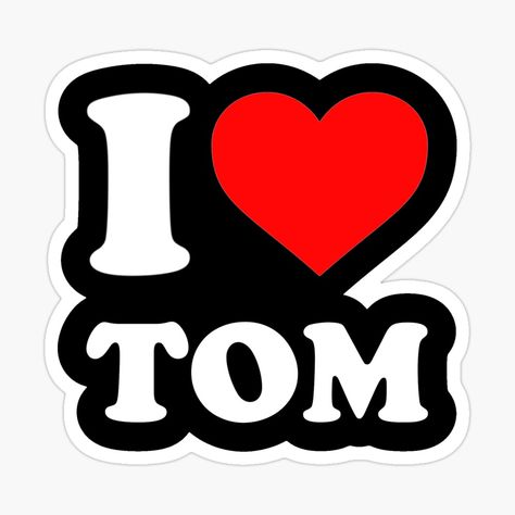 black and white sticker with a red heart that says i love tom holland meme Boyfriends Day, Tom Thomas, National Boyfriend Day, Boyfriend Day, Graphic Shapes Design, Funny Poses, Funny Emoticons, Instagram Graphic, Inexpensive Gift