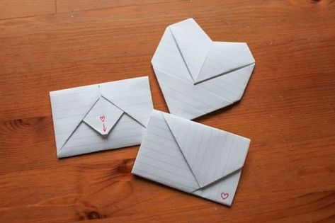 Origami Notes, Note Folding, Creative Birthday Ideas, Letter Folding, Folding Origami, How To Fold Notes, How To Fold, My Funny Valentine, Paper Folding