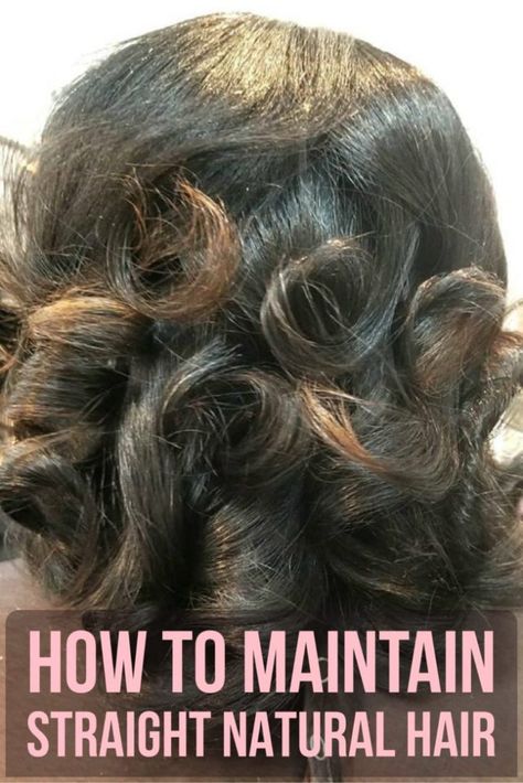 Maintaining Straight Natural Hair Natural Hair Straightened Styles, Natural Blowout Hairstyles Black Women, Straight Natural Hair Black Women, Straight Natural Hairstyles, Natural Straight Hairstyles Black Women, Straightening Hair Tips, Straight Natural Hair, Natural Hair Blowout, Pressed Natural Hair