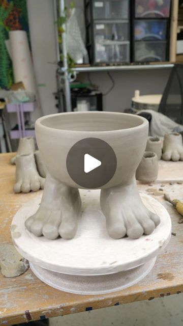 Hannah Simpson Studio on Instagram: "Who doesn’t want a fruit bowl with toes? 

#ceramic #ceramics #clayart #artistsoninstagram #smallbusiness #uniqueceramics #sculpture #bowl #ceramicbowl" Sculpture Bowl, Pottery Fruit Bowl, Clay Works, Advanced Ceramics, A Fruit, Unique Ceramics, Pottery Ideas, Fruit Bowl, Ceramic Bowls