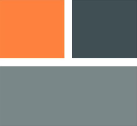 orange front door Dark Grey Houses, Orange Accent Walls, Green Siding, Orange Front Doors, Orange Door, Door Colors, Exterior House Color, Grey Houses, Exterior Paint Colors For House