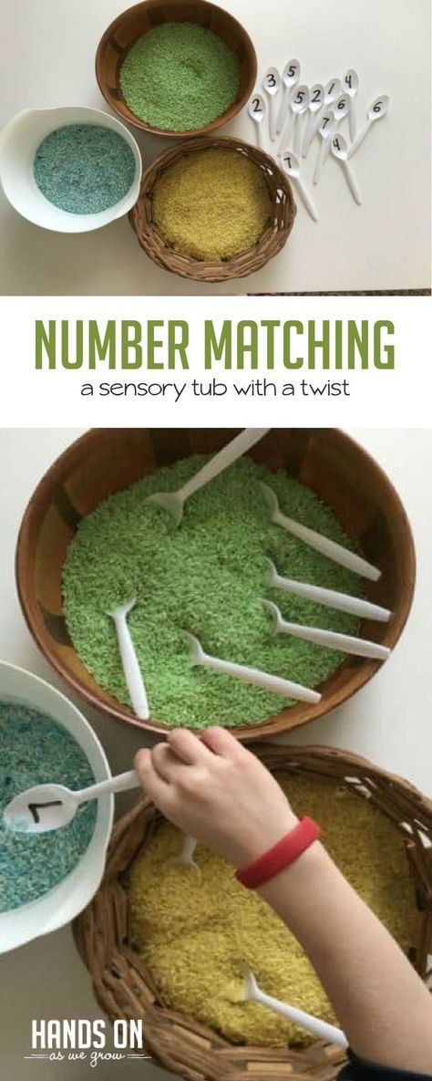 Diy Sensory Bin, Early Education Activities, Number Activities Preschool, Number Recognition Activities, Number Counting, Numeracy Activities, Mathematics Activities, Sensory Tubs, Diy Sensory