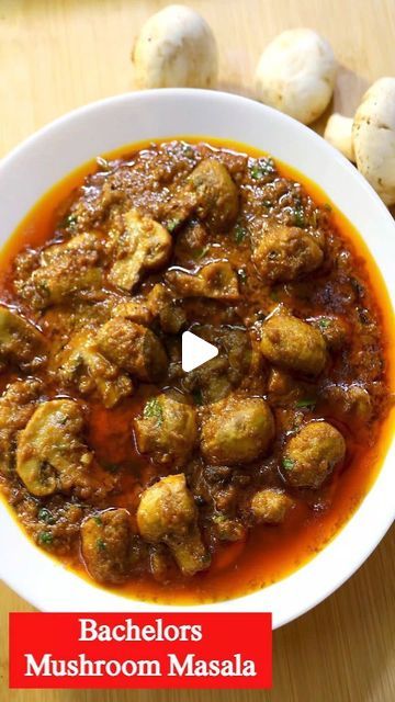 Masala Mushroom Recipe, Mushroom Curry Recipe, Mushroom Recipes Indian, Mushroom Masala Recipe, Easy Mushroom Recipes, Mushroom Masala, Mushroom Curry, Sweet Dishes Recipes, Mushroom Gravy