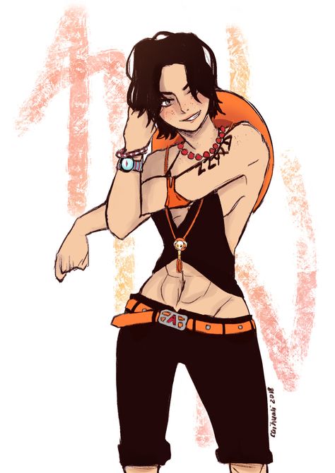 Fem Portgas D Ace One Piece Ace One Piece Genderbend, Portgas D Ace Genderbend, Fem Ace Cosplay, Fem Ace One Piece, Ace Female Cosplay, Female Ace One Piece, Port Gas D Ace, Ace Genderbend, One Piece Genderbend