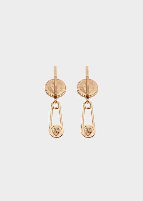 #affiliatead -- Versus Versace Lion Coin Safety Pin Earrings -- #chic only #glamour always Pin Earrings, Safety Pin Earrings, Versus Versace, Safety Pin, Earrings Gold, Gold Earrings, Versace, Lion, Gold Tones