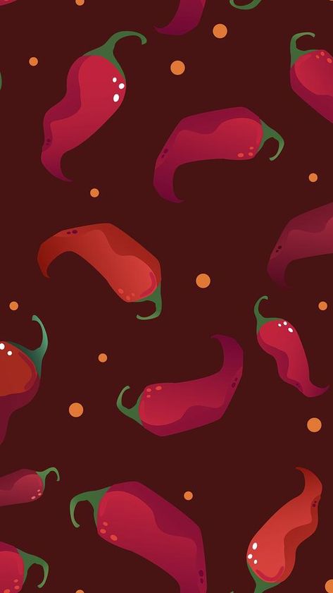 Mexican chili pattern phone wallpaper, Jalapeno illustration HD background | free image by rawpixel.com / Wit Background Cabai, Mexican Doodles, Mexican Banner, Wallpaper Mexico, Mexican Graphic Design, Mexican Wallpaper, Mexican Chili, Mexican Pattern, Mexican Hat