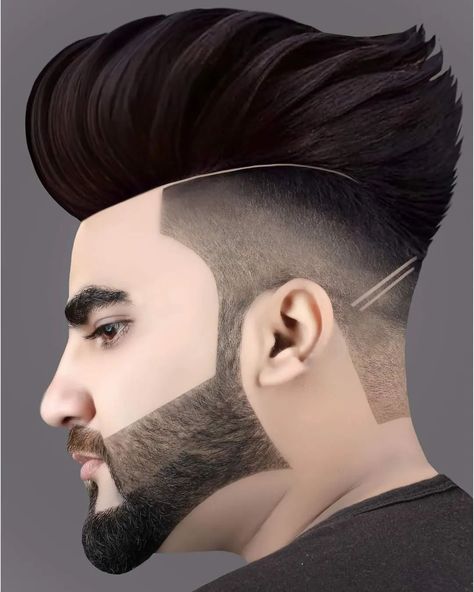 Dadhi Styles Men, Hair Tattoo Men, New Beard Style, Beard Vector, Hear Style, Mens Haircuts Short Hair, Gents Hair Style, Portrait Photo Editing, Haircut Designs