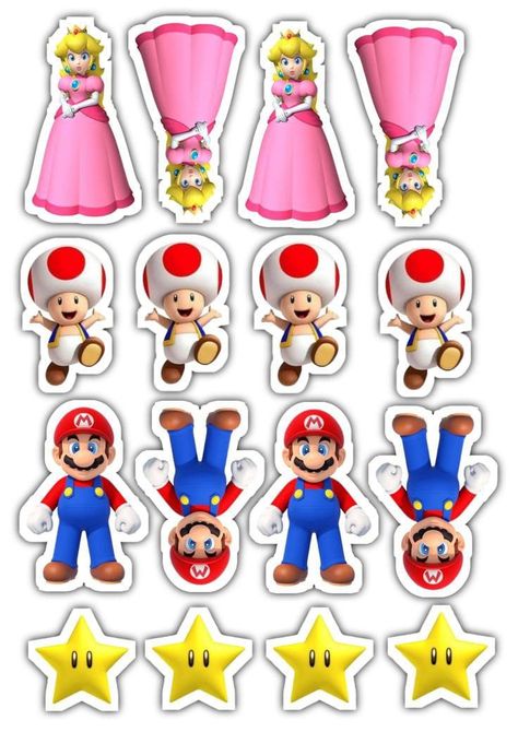 (132) WhatsApp Super Mario Cupcake Toppers, Mario Cupcake Toppers, Princess Peaches, Super Mario Cupcakes, Peach Mario Bros, Super Mario Brothers Birthday, Mario Brothers Birthday Party, Princess Peach Party, Mario Crafts