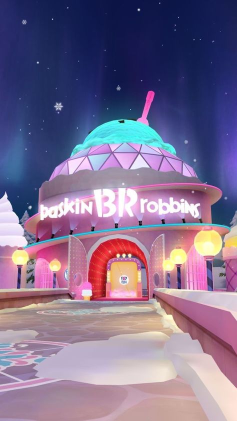 Baskin Robbins Flavors, Zepeto Room, Background Zepeto Room, Candy Store Design, Cake Shop Design, Preschool Creative Art, Background Zepeto, Ice Cream Lover, Concert Stage Design