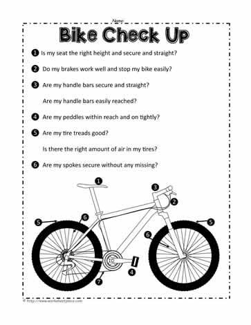 Bike Safety Activities For Preschoolers, Bike Safety Activities, Bike Rodeo, Safety Worksheets, Bike Night, Kids Worksheet, Safety Checklist, Fun List, Bicycle Safety