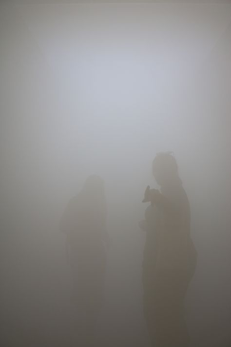 Fog misty shadows. #art #shadows #fog #mist #photography #mysterious #eliasson #tatemodern #grey #dark #darkness The Mist Aesthetic, Mist Aesthetic Dark, This Thing Between Us Gus Moreno, Fog Aesthetic Dark, Misty Aesthetic, Creepy Fog, Mist Aesthetic, Mist Magic, Mist Photography