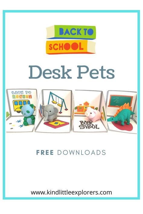 Celebrate the first day of school with school-themed desk pet homes. Desk pets are a fun classroom and behavior management tool for teachers and homeschool families. They can be used as gifts from teachers to students. Some teachers and homeschool parents have opened up their class pet adoption centers. They're excellent treasure box alternatives. al Click to enjoy free desk pet home printables! Desk Pet Habitat Printable, Desk Pets Homes, Fake Class Pet, Desk Pet Homes, Desk Pet Rules, Desk Pet Habitat, Desk Pets Classroom, Gifts From Teachers To Students, Desk Pets