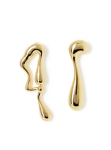 Liquid Metal, Minimal Jewelry, Earrings Studs, Trendy Earrings, Contemporary Jewellery, Metal Earrings, Jewelry Inspo, Ear Jewelry, Pretty Jewellery