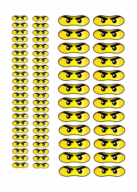 Ninjago Eyes Printable Free, Ninjago Birthday Theme, Lego Ninjago Party Ideas, Ninjago Face Paint, Ninjago Themed Birthday Party, Ninjago Decorations, Ninjago Birthday Decorations, Ninjago Party Ideas, Ninja Party Ideas