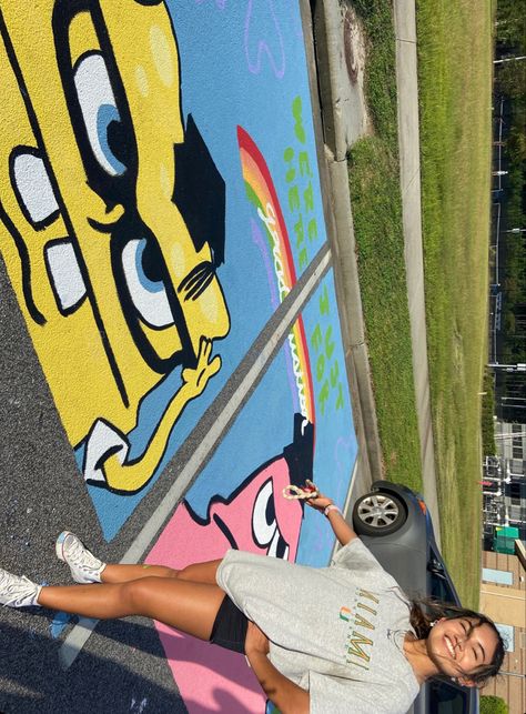 Senior Parking Spaces For Friends, Bff Senior Parking Spots, Parking Curb Painting High School, Bestie Senior Parking Spots, Cars Senior Parking Spot, Parking Spot Painting Matching, Minion Parking Spot, Senior Parking Spaces Friends, Duo Parking Spot Painting