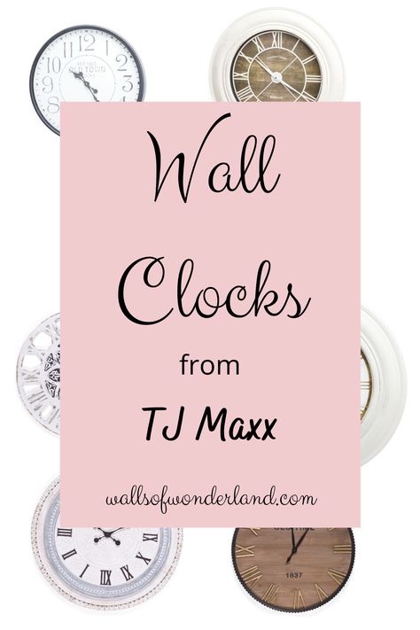 I love clocks. I have so many clocks in my house. Mostly wall clocks. Walls clocks are one of the easiest things to decorate with. I have a clock in nearly every room in my home. There are lots of places to get wall clocks. But one of my favorite places to find uniques and European-inspired wall clocks is TJ Maxx. TJ Maxx always has a huge collection of home decor, including wall clocks. #tjmaxx #tjmaxxdecor #clocks #wallclocks #wallclocklivingroom #wallclockwooden #wallclockdecorideas #clock Oversized Clocks Wall Decor, Wall Clock Decor Living Room Ideas, Tj Maxx Finds, Tj Maxx Decor, Wall Clock Decor Ideas, Wall Clock Decor Living Room, Bathroom Wall Clocks, Antique Grandfather Clock, Wall Clock Numbers