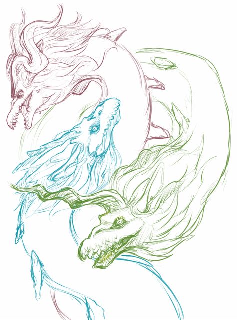 Sketch of the dragons from The Legend of Zelda: Breath of the Wild Zelda Drawing, Legend Of Zelda Characters, Zelda Tattoo, Wild Tattoo, Dragon Sketch, Link Art, Zelda Breath Of The Wild, Zelda Art, Legend Of Zelda Breath