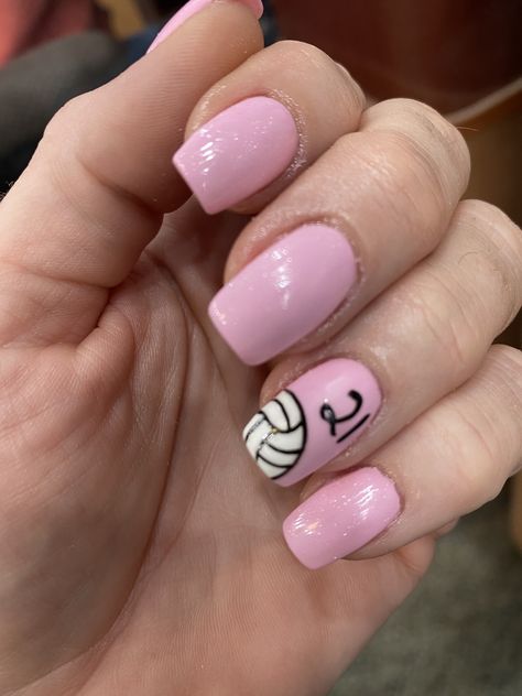 Representing my baller #21 🏐 ❤️ 👧🏼 Cute Volleyball Nails Design, Cute Volleyball Nails, Short Volleyball Nails, Volleyball Nails Short, Volleyball Nail Ideas, Short Acrylic Nails For Volleyball, Sport Nail Designs, Nails For Cheerleaders, Short Nails For Volleyball Players