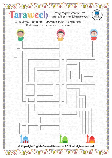 Ramadhan Kids Activity, Ramadan Games For Kids, Ramadan Preschool Activities, Ramadan Worksheets For Kids, Ramadan Kids Activities, Ramadan Worksheet, Islamic Worksheets For Kids, Ramadhan Activities, Ramadan Activities For Kids